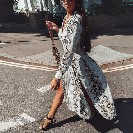 python midi dress Python Silk Midi Dress | Yaly Couture Bespoke -- Exclusive, Chic